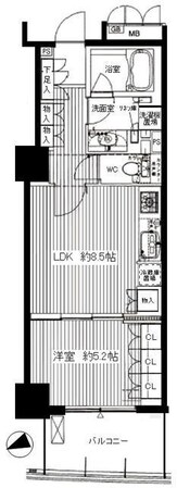 マークスタワーの物件間取画像